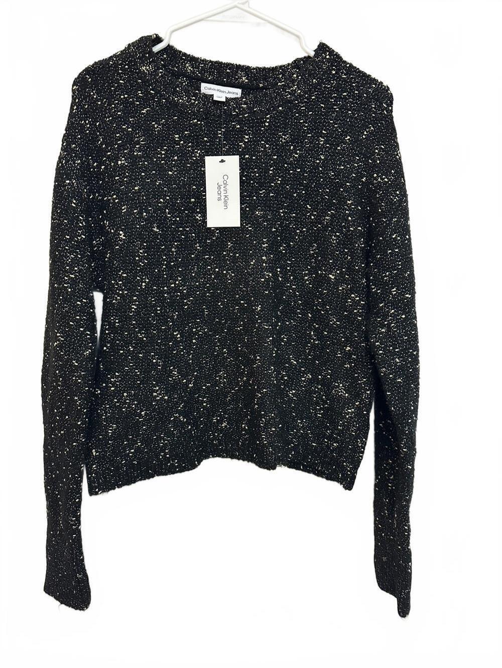 Calvin Klein Jeans Black Speckle Crewneck Sweater